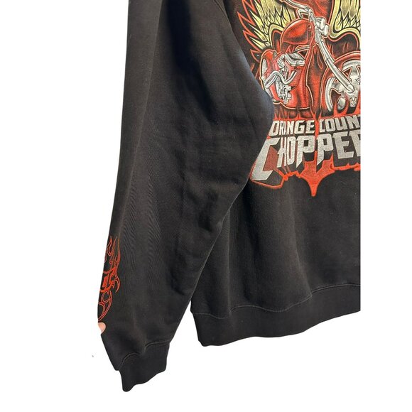 Orange County Choppers Hoodie – Winged Flaming Rider Graphic Pullover 21"x27" - Picture 4 of 9